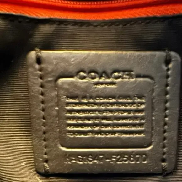 STUNNING Coach Rowan Red Leather Trim black, brown & Rose Print - Picture 12 of 12